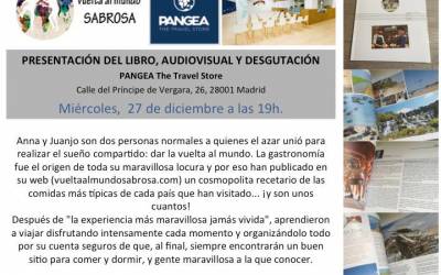 Presentación de nuestro libro de viajes y recetas del mundo en Madrid